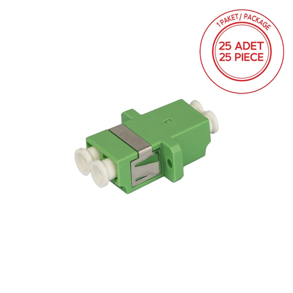 Alfafonet LC/APC Dubleks Singlemode Fiber Optik Adaptör 1 Paket - 25 Adet ürün görseli 1