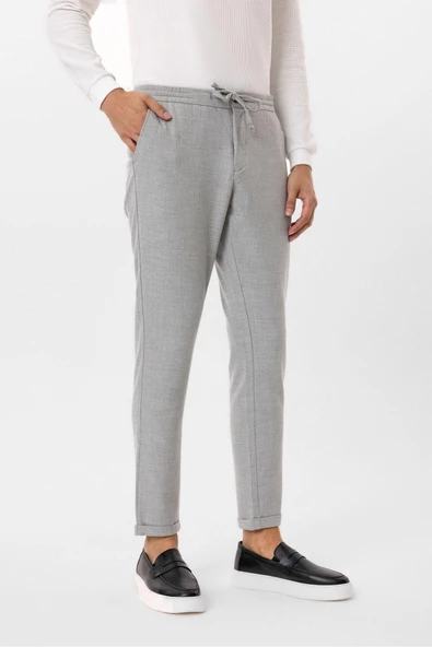 Slim Kalıp Armürlü Jogger Pantolon - Resim 2