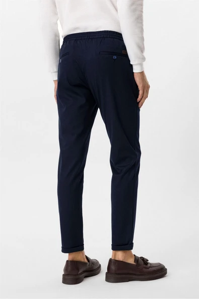 Lacivert Slim Fit Düz Pantolon - Resim 6