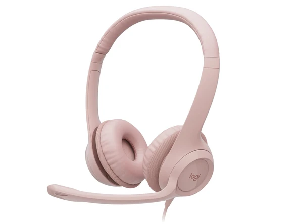 LOGITECH H390 MIKROFONLU PEMBE KULAKLIK 981-001281 ürün görseli 1