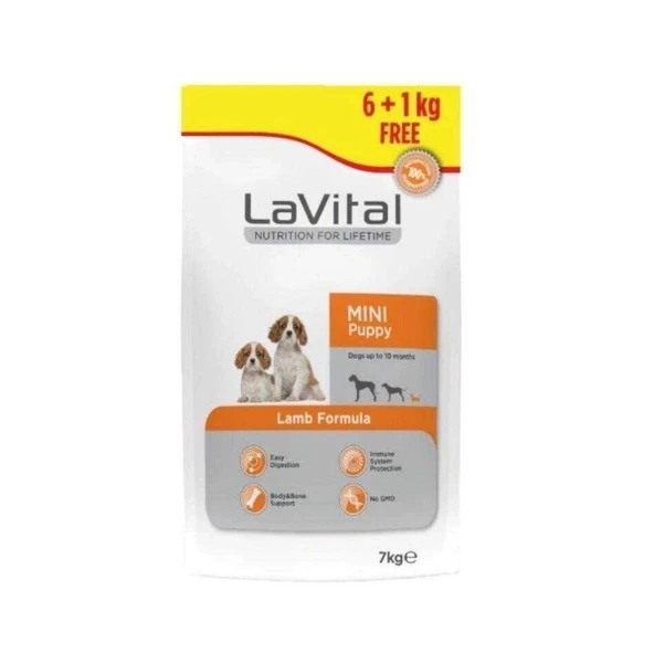 LaVital Kuzu Etli Küçük Irk Yetişkin Köpek Maması 6+1kg Hediyeli ürün görseli 1
