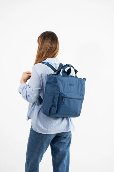 Ultra Hafif Çok Cepli, Çok Bölmeli Sırt ve El Çantası Mavi (Model:571-9S) ürün görseli 1