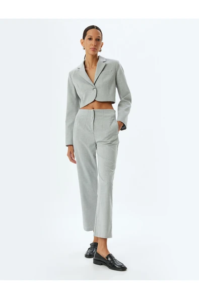 Standart Bel Slim Fit Cepli Cigarette Pantolon ürün görseli 1
