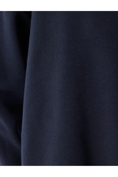 Şardonlu Basic Oversize Sweatshirt Uzun Kollu Bisiklet Yaka - Resim 11