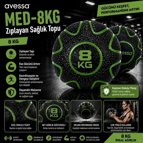Avessa Med-8Kg Zıplayan Sağlık Topu 8 Kg ürün görseli 1