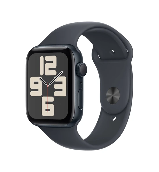 Apple Watch SE 2 2023 GPS + Cellular 44mm Gece Yarısı Alüminyum Kasa ve Spor Kordon Akıllı Saat M/L ürün görseli 1