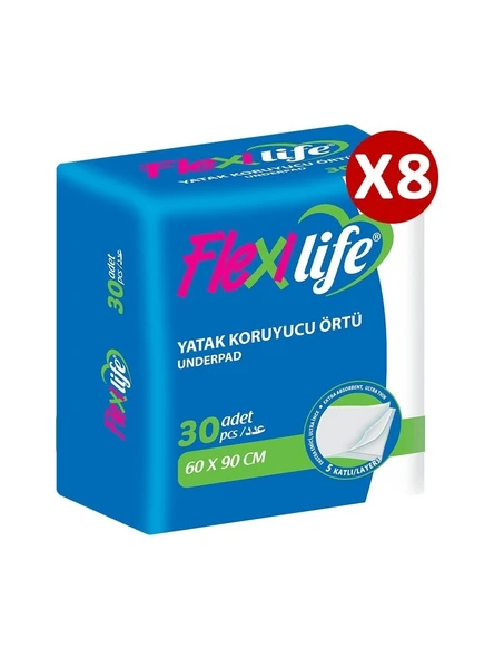 Flexi Life 60x90 cm 30'lu 8 Adet Yatak Koruyucu Örtü ürün görseli 1