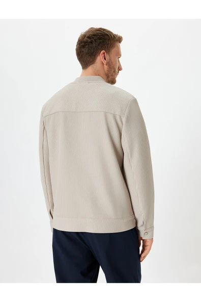 Bomber Ceket Fitilli Fermuarlı - Resim 4