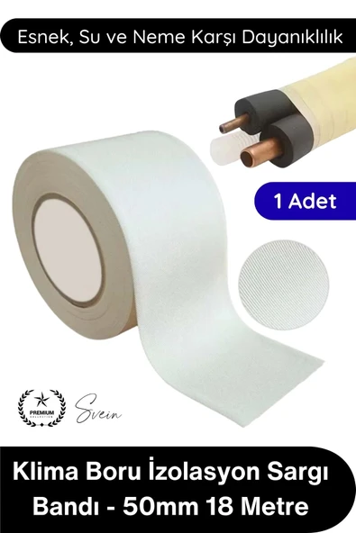 #KlimaBandı Klima Boru İzolasyon Sargı Bandı 50mm 18 Metre PVC UV Dayanıklı Su Geçirmez Dekoratif Sarma Şeridi Bakır Hat ürün görseli 1
