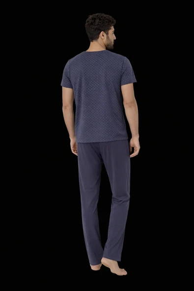 %100 Koton Pijama Takımı Uzun - Resim 3