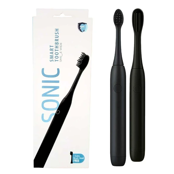 Sonic Smart Diş Fırçası ve 1 Adet Yedek Başlık Siyah ürün görseli 1