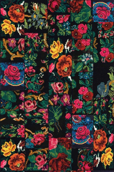 Çok Renkli Patchwork Dokuma Leke Tutmaz Masa Örtüsü MSO290 - Resim 2