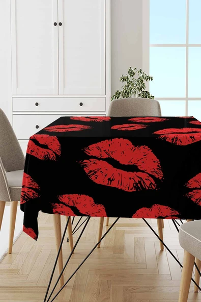 Kırmızı Fashion Dokuma Leke Tutmaz Masa Örtüsü MSO439 ürün görseli 1