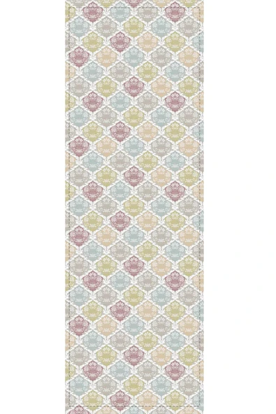 Çok Renkli Damask Premium Masa Örtüsü Runner RNR416 - Resim 2