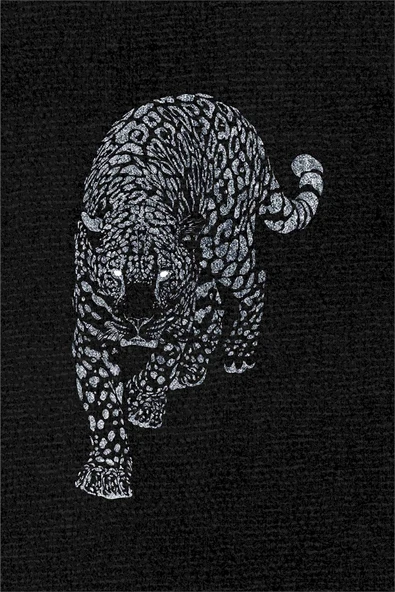 Silver Leopar Dokuma Leke Tutmaz Masa Örtüsü MSO356 - Resim 2