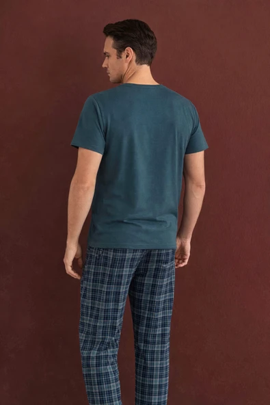 %100 Koton Pijama Takımı Uzun - Resim 2