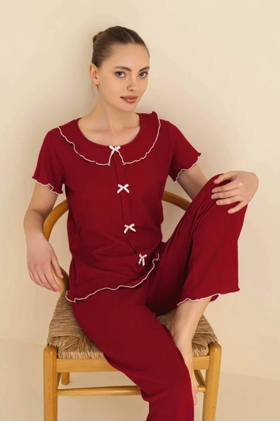 Fransız Yaka Luxury Pijama Takımı ürün görseli 1