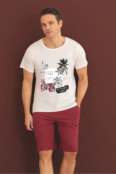 %100 Koton Pijama Takımı Şort ürün görseli 1