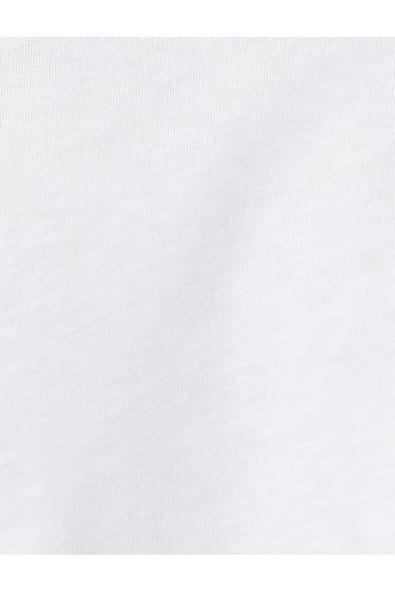 Bisiklet Yaka Regular Fit Pamuklu Kısa Kollu Basic Tişört - Resim 6