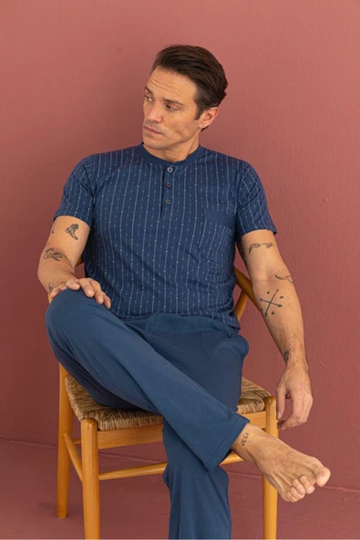%100 Koton Pijama Takımı Uzun ürün görseli 1