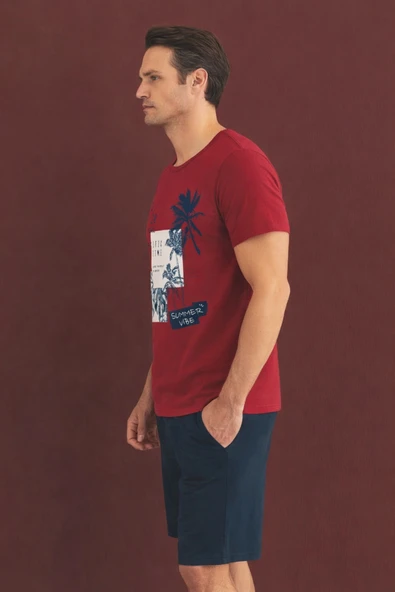 %100 Koton Pijama Takımı Şort - Resim 2