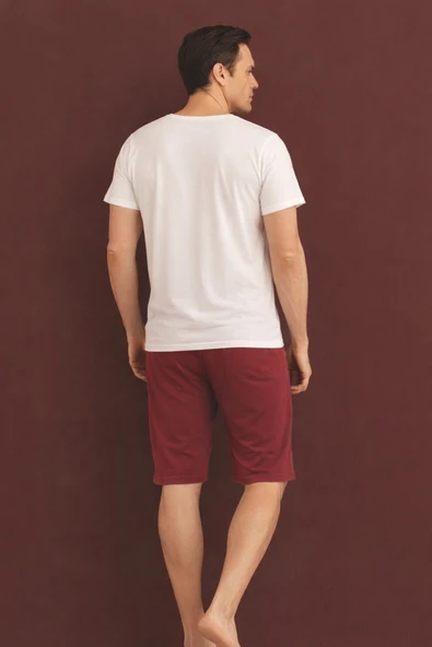 %100 Koton Pijama Takımı Şort - Resim 3
