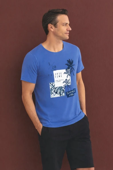 %100 Koton Pijama Takımı Şort - Resim 2