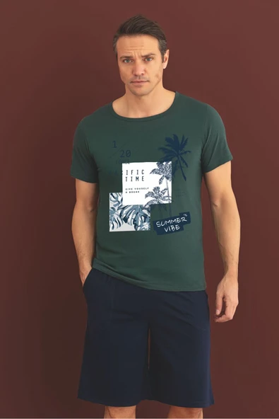 %100 Koton Pijama Takımı Şort ürün görseli 1