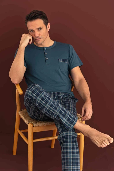 %100 Koton Pijama Takımı Uzun ürün görseli 1