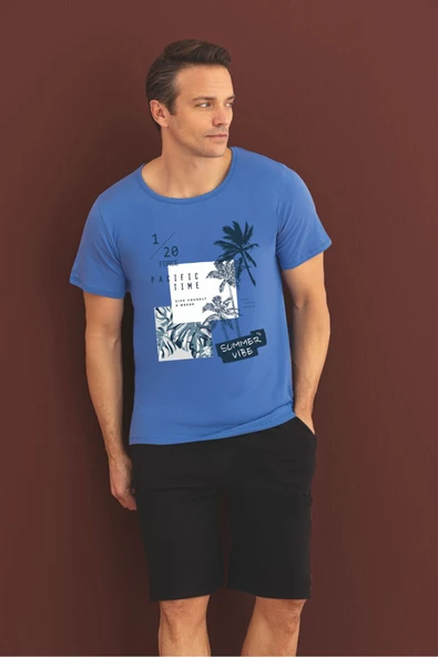 %100 Koton Pijama Takımı Şort ürün görseli 1