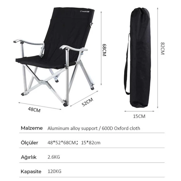 Madfox Dachuan Katlanır Kamp Sandalyesi - Resim 5