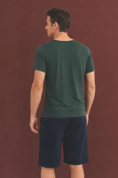 %100 Koton Pijama Takımı Şort - Resim 3