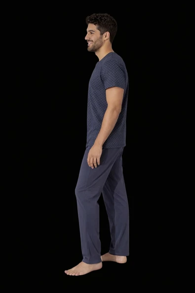 %100 Koton Pijama Takımı Uzun - Resim 2