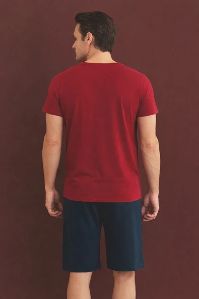 %100 Koton Pijama Takımı Şort - Resim 3