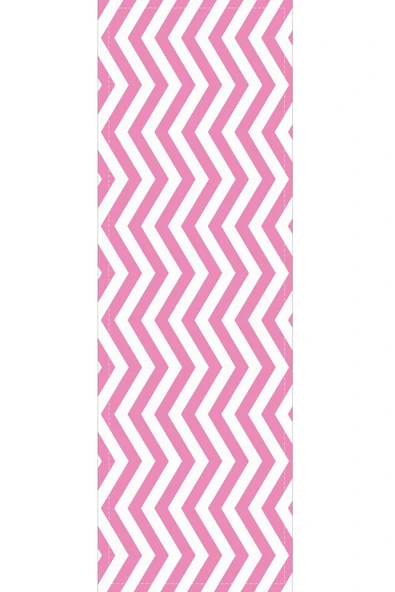 Pembe Zigzag Desenli Premium Masa Örtüsü Runner RNR303 - Resim 2