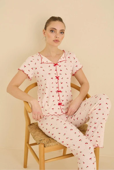 Fiyonklu Baby Overlok Pijama Takımı ürün görseli 1