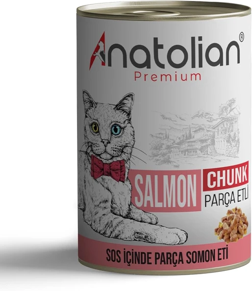 Anatolian Premium Parça Etli Somonlu Yetişkin Kedi Konservesi 400 Gr ürün görseli 1