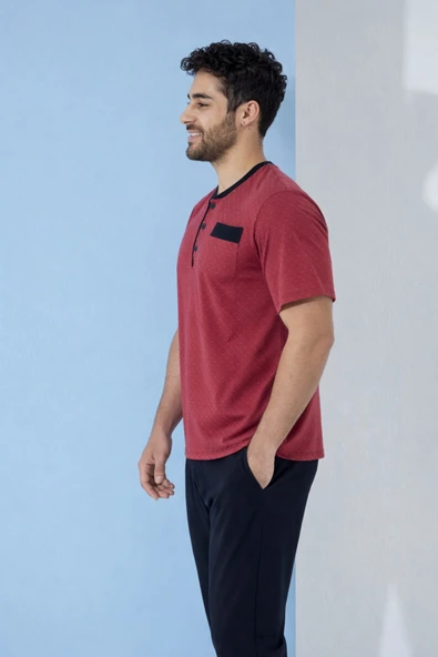 %100 Koton Pijama Takımı Uzun - Resim 2