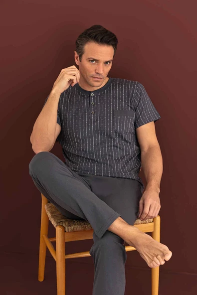 %100 Koton Pijama Takımı Uzun ürün görseli 1