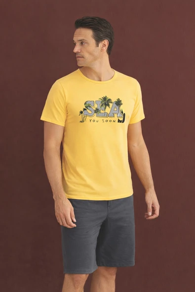 %100 Koton Pijama Takımı Şort - Resim 2