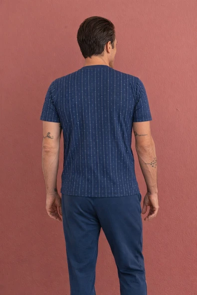 %100 Koton Pijama Takımı Uzun - Resim 3