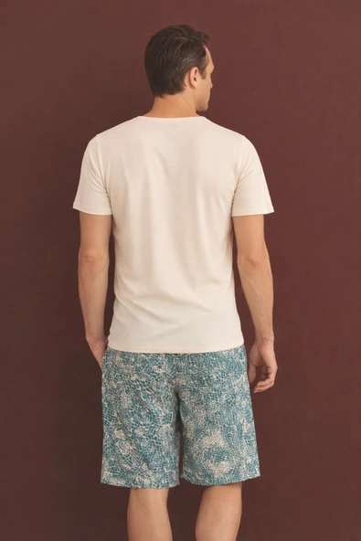 %100 Koton Pijama Takımı Şort - Resim 3