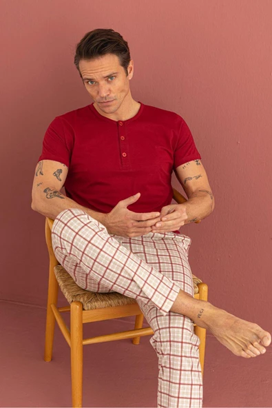 %100 Koton Pijama Takımı Uzun ürün görseli 1