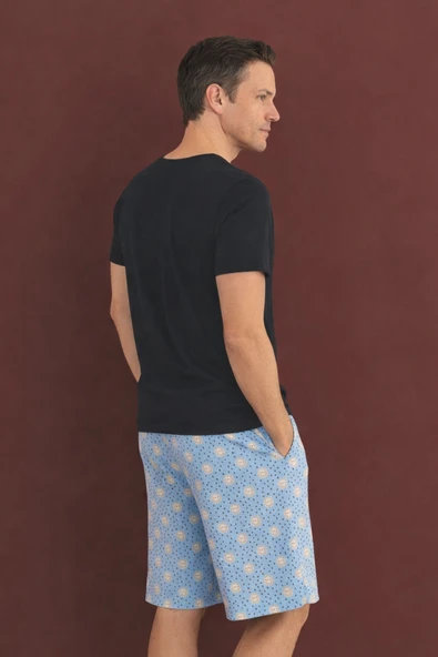%100 Koton Pijama Takımı Şort - Resim 2