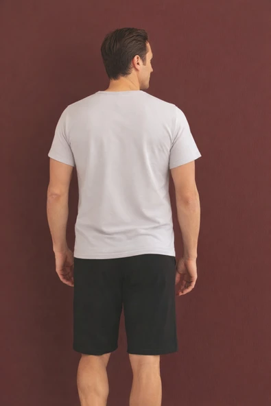 %100 Koton Pijama Takımı Şort - Resim 3