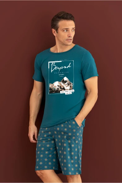 %100 Koton Pijama Takımı Şort ürün görseli 1