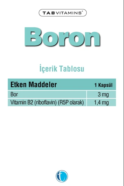 Tabvitamins Boron Bor 120 Kapsül - Resim 3