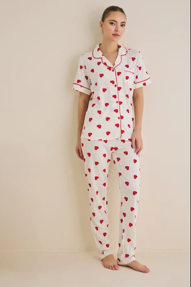 Luxury Ceket Yaka Pijama Takım ürün görseli 1