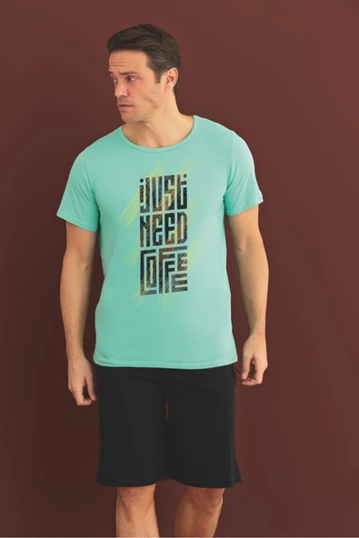 %100 Koton Pijama Takımı Şort ürün görseli 1