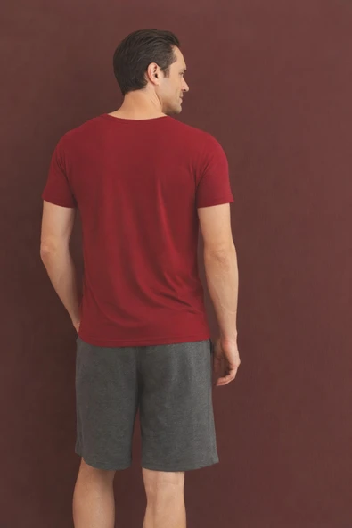 %100 Koton Pijama Takımı Şort - Resim 3